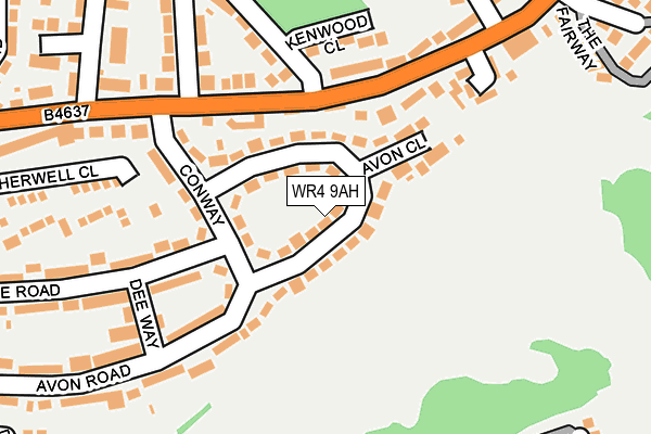 WR4 9AH map - OS OpenMap – Local (Ordnance Survey)