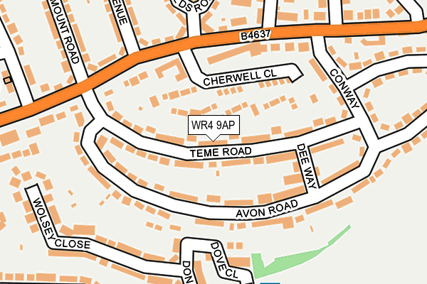 WR4 9AP map - OS OpenMap – Local (Ordnance Survey)