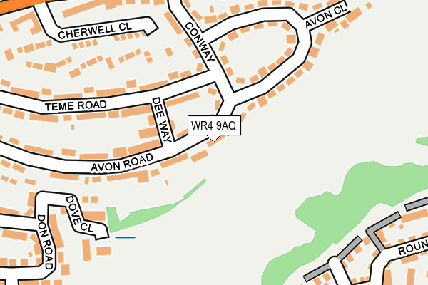 WR4 9AQ map - OS OpenMap – Local (Ordnance Survey)