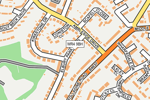 WR4 9BH map - OS OpenMap – Local (Ordnance Survey)