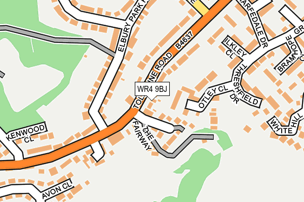 WR4 9BJ map - OS OpenMap – Local (Ordnance Survey)