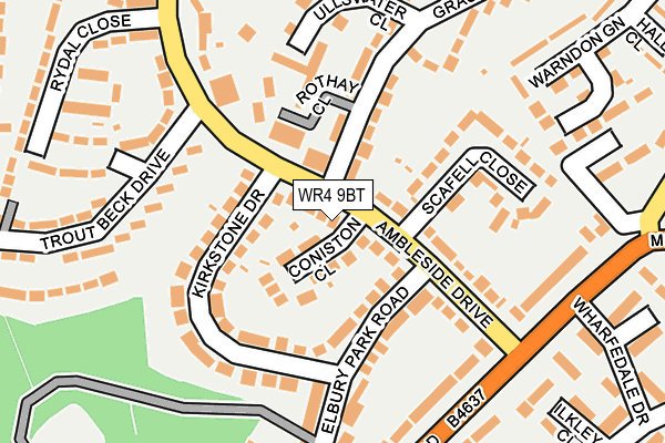WR4 9BT map - OS OpenMap – Local (Ordnance Survey)