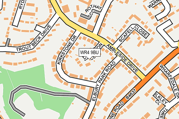 WR4 9BU map - OS OpenMap – Local (Ordnance Survey)