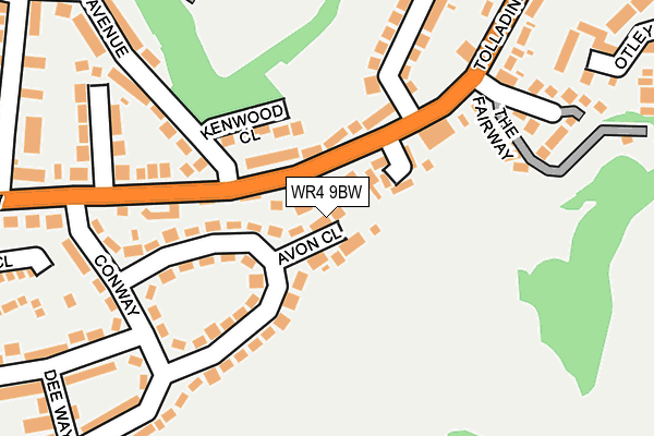 WR4 9BW map - OS OpenMap – Local (Ordnance Survey)