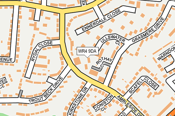 WR4 9DA map - OS OpenMap – Local (Ordnance Survey)