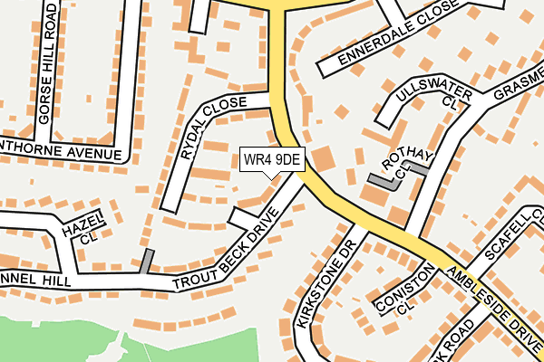 WR4 9DE map - OS OpenMap – Local (Ordnance Survey)