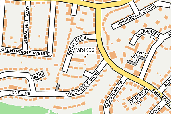 WR4 9DG map - OS OpenMap – Local (Ordnance Survey)