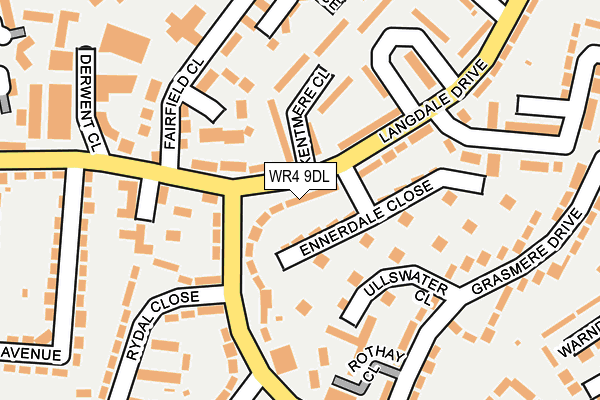 WR4 9DL map - OS OpenMap – Local (Ordnance Survey)