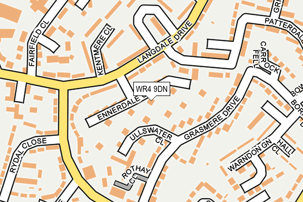 WR4 9DN map - OS OpenMap – Local (Ordnance Survey)