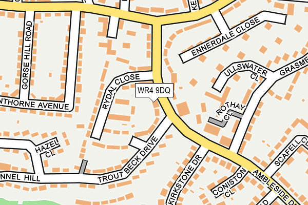 WR4 9DQ map - OS OpenMap – Local (Ordnance Survey)