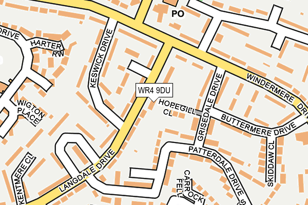 WR4 9DU map - OS OpenMap – Local (Ordnance Survey)