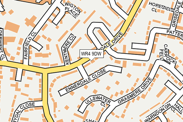 WR4 9DW map - OS OpenMap – Local (Ordnance Survey)