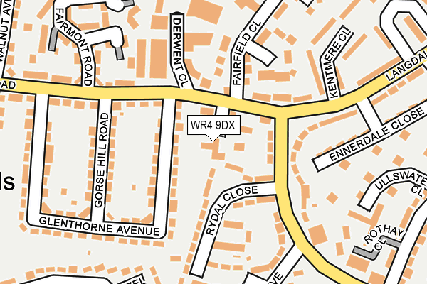 WR4 9DX map - OS OpenMap – Local (Ordnance Survey)