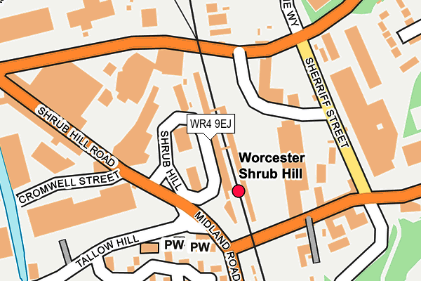 WR4 9EJ map - OS OpenMap – Local (Ordnance Survey)