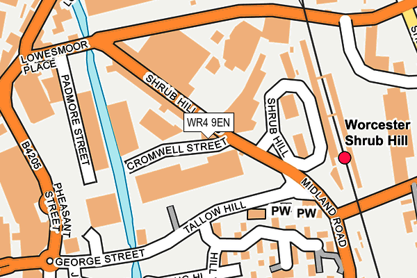WR4 9EN map - OS OpenMap – Local (Ordnance Survey)