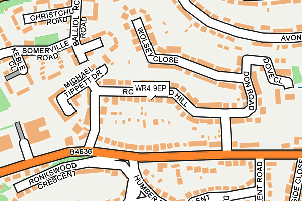 WR4 9EP map - OS OpenMap – Local (Ordnance Survey)