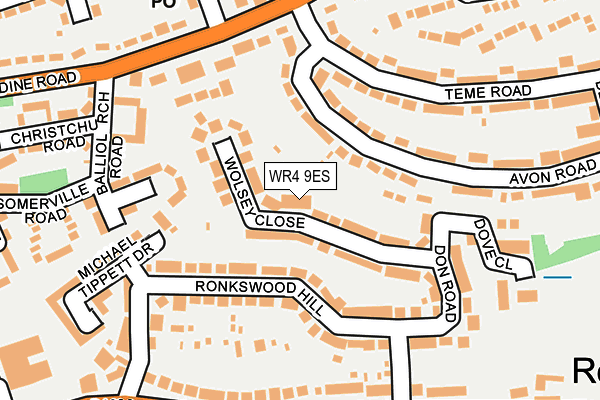 WR4 9ES map - OS OpenMap – Local (Ordnance Survey)