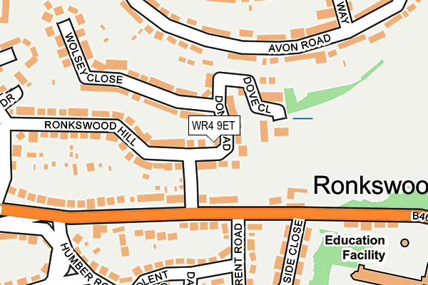 WR4 9ET map - OS OpenMap – Local (Ordnance Survey)