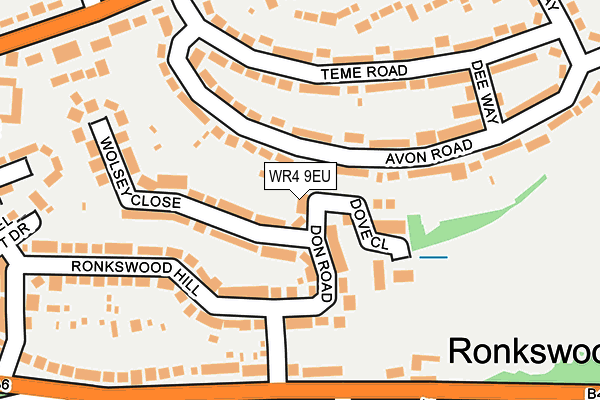 WR4 9EU map - OS OpenMap – Local (Ordnance Survey)
