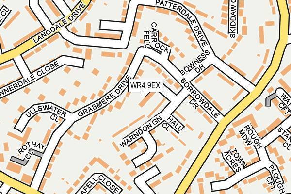 WR4 9EX map - OS OpenMap – Local (Ordnance Survey)