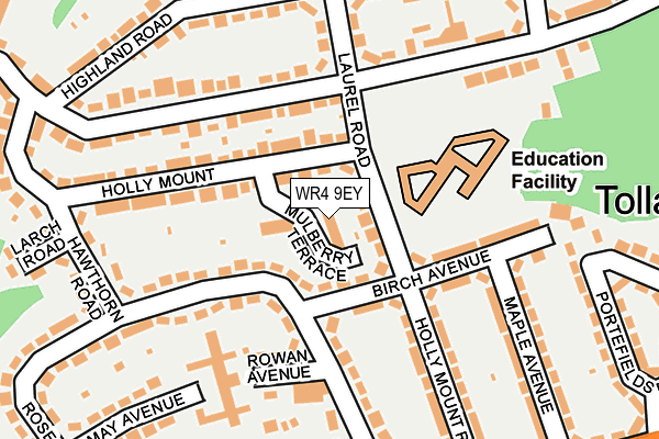 WR4 9EY map - OS OpenMap – Local (Ordnance Survey)