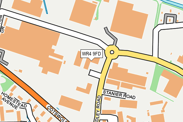 WR4 9FD map - OS OpenMap – Local (Ordnance Survey)