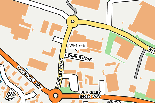 WR4 9FE map - OS OpenMap – Local (Ordnance Survey)
