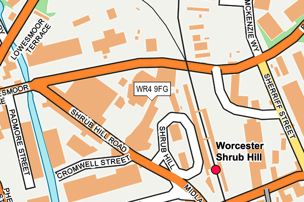WR4 9FG map - OS OpenMap – Local (Ordnance Survey)