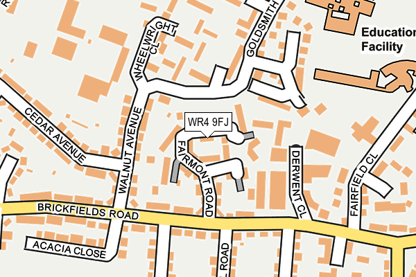 WR4 9FJ map - OS OpenMap – Local (Ordnance Survey)