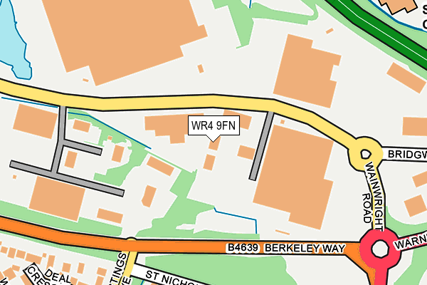 WR4 9FN map - OS OpenMap – Local (Ordnance Survey)