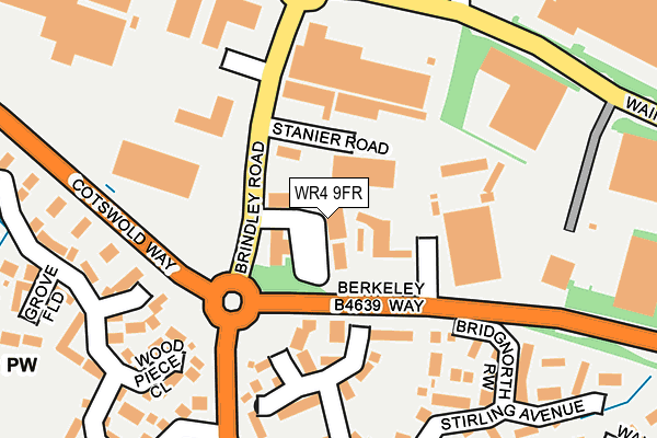 WR4 9FR map - OS OpenMap – Local (Ordnance Survey)