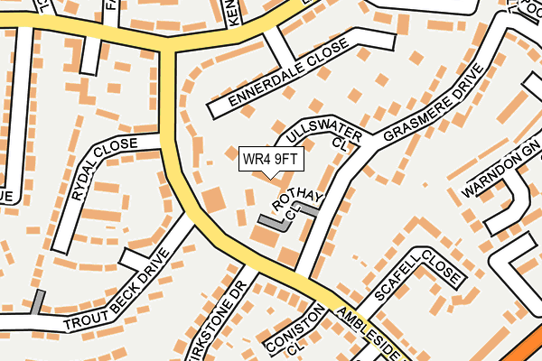 WR4 9FT map - OS OpenMap – Local (Ordnance Survey)