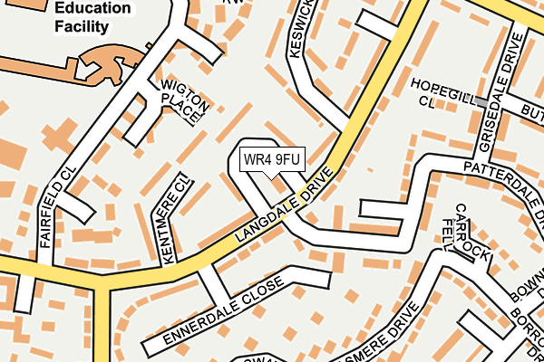 WR4 9FU map - OS OpenMap – Local (Ordnance Survey)