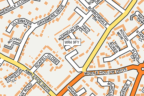 WR4 9FY map - OS OpenMap – Local (Ordnance Survey)