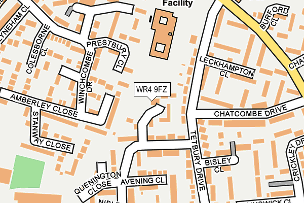 WR4 9FZ map - OS OpenMap – Local (Ordnance Survey)