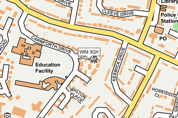 WR4 9GH map - OS OpenMap – Local (Ordnance Survey)