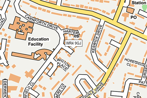 WR4 9GJ map - OS OpenMap – Local (Ordnance Survey)