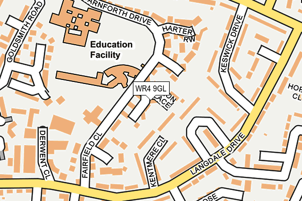 WR4 9GL map - OS OpenMap – Local (Ordnance Survey)