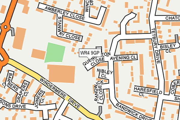 WR4 9GP map - OS OpenMap – Local (Ordnance Survey)