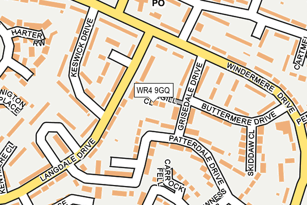 WR4 9GQ map - OS OpenMap – Local (Ordnance Survey)