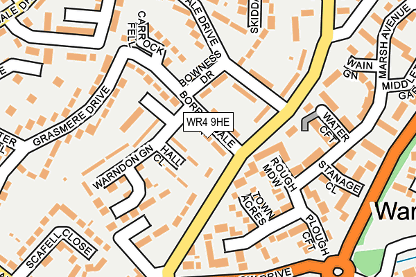 WR4 9HE map - OS OpenMap – Local (Ordnance Survey)