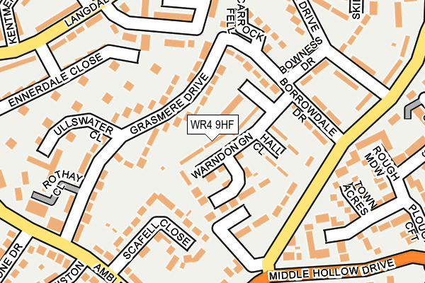 WR4 9HF map - OS OpenMap – Local (Ordnance Survey)