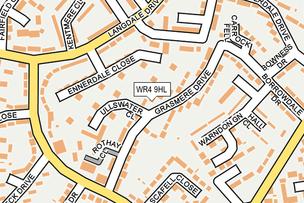WR4 9HL map - OS OpenMap – Local (Ordnance Survey)