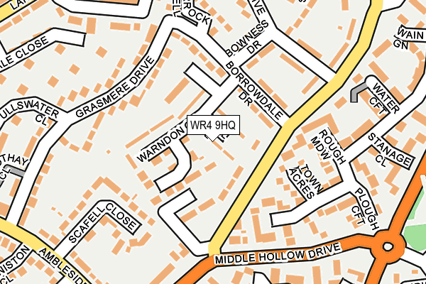WR4 9HQ map - OS OpenMap – Local (Ordnance Survey)