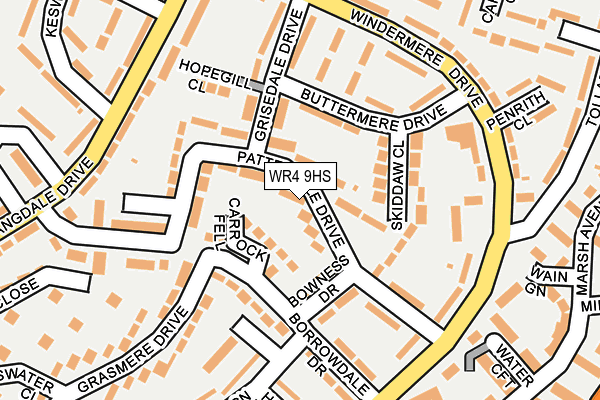 WR4 9HS map - OS OpenMap – Local (Ordnance Survey)
