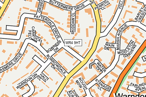 WR4 9HT map - OS OpenMap – Local (Ordnance Survey)