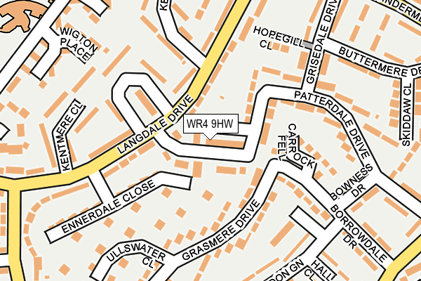 WR4 9HW map - OS OpenMap – Local (Ordnance Survey)