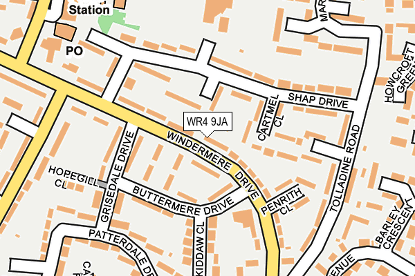 WR4 9JA map - OS OpenMap – Local (Ordnance Survey)