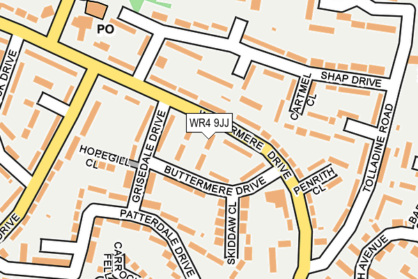 WR4 9JJ map - OS OpenMap – Local (Ordnance Survey)