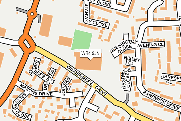 WR4 9JN map - OS OpenMap – Local (Ordnance Survey)